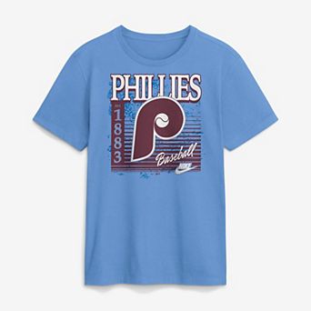 Men's Nike Light Blue Philadelphia Phillies Cooperstown Logo T-Shirt