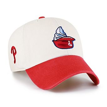 Men's '47 Natural Philadelphia Phillies Single Swirl Ice Cream Helmet 2.0 Clean Up Adjustable Hat