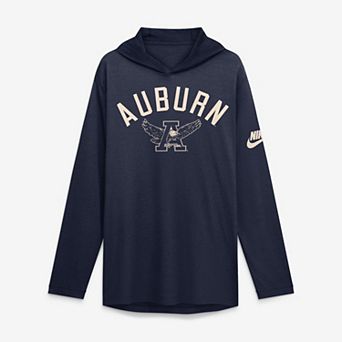 Men's Nike Navy Auburn Tigers Legacy Arch Tri-Blend Long Sleeve Hooded T-Shirt