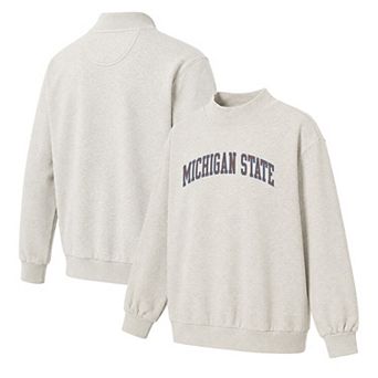 Women's Oatmeal Michigan State Spartans Monroe Mock Neck Sweatshirt