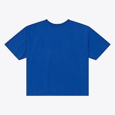 Women's Mitchell & Ness Royal New York Mets Core Essentials Boxy Crop T-Shirt