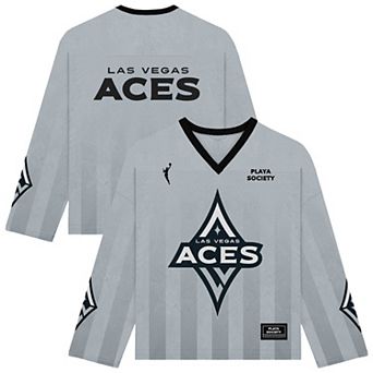 Unisex Playa Society Gray Las Vegas Aces Hockey Fashion Jersey