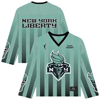 Unisex Playa Society Mint New York Liberty Hockey Fashion Jersey