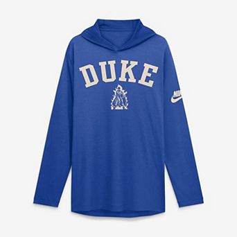 Men's Nike Royal Duke Blue Devils Legacy Arch Tri-Blend Long Sleeve Hooded T-Shirt