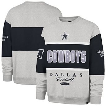 Men's '47 Heather Gray Dallas Cowboys Blockfield Maximalist Sweatshirt