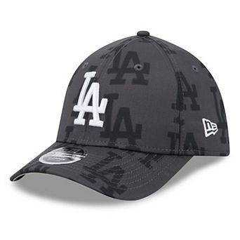 Men's New Era Gray Los Angeles Dodgers Halftone 39THIRTY Flex Hat