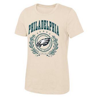 Girls Youth Outerstuff Natural Philadelphia Eagles Undefeated T-Shirt