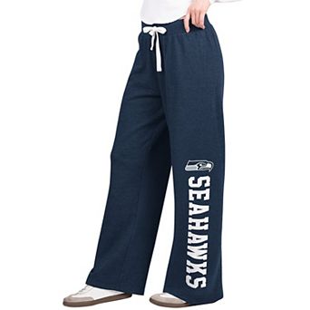 Women's Starter Navy Seattle Seahawks Field Wide Leg Sweatpants