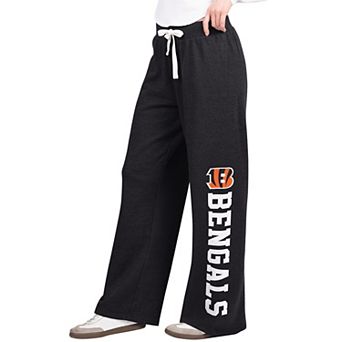 Women's Starter Black Cincinnati Bengals Field Wide Leg Sweatpants
