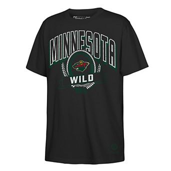 Youth Mitchell & Ness Black Minnesota Wild Back to Cool T-Shirt