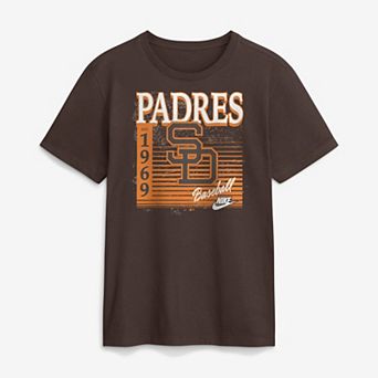 Men's Nike Brown San Diego Padres Cooperstown Logo T-Shirt
