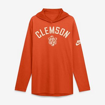 Men's Nike Orange Clemson Tigers Legacy Arch Tri-Blend Long Sleeve Hooded T-Shirt