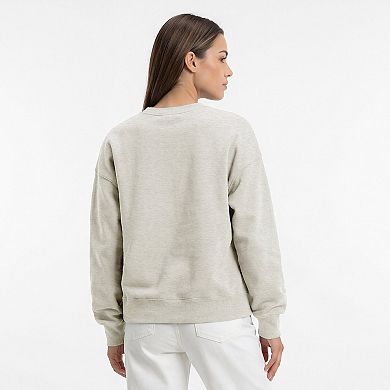 Women's Champion Oatmeal Tulane Green Wave All-Star Weave Sweatshirt