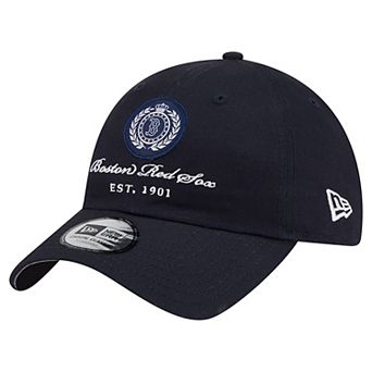 Women's New Era Navy Boston Red Sox Script Patch Casual Classic Adjustable Hat
