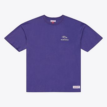 Men's Mitchell & Ness Dark Purple Baltimore Ravens Core Essentials Micro Logo T-Shirt