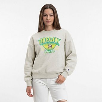 Women's Champion Oatmeal Oregon Ducks All-Star Weave Sweatshirt