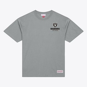Men's Mitchell & Ness Gray Las Vegas Raiders Core Essentials Micro Logo T-Shirt