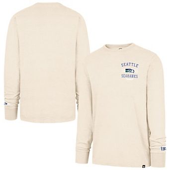 Men's '47 Tan Seattle Seahawks Heavy Slub Long Sleeve T-Shirt