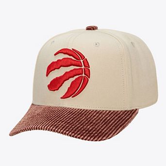 Men's Mitchell & Ness Cream/Red Toronto Raptors Washed Corduroy Pro Crown Snapback Hat