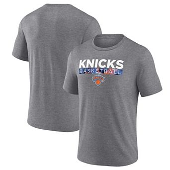 Men's Fanatics Heather Gray New York Knicks Next Man Up Tri-Blend T-Shirt