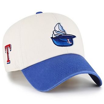 Men's '47 Natural Texas Rangers Single Swirl Ice Cream Helmet 2.0 Clean Up Adjustable Hat