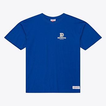 Men's Mitchell & Ness Royal Denver Broncos Core Essentials Micro Logo T-Shirt