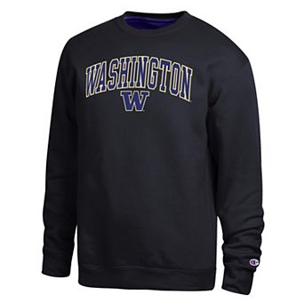 Men's Champion Black Washington Huskies Arch Sweatshirt