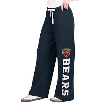 Women's Starter Navy Chicago Bears Field Wide Leg Sweatpants