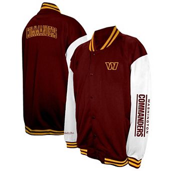 Men's Profile Burgundy Washington Commanders Big & Tall Full-Snap Varsity Jacket