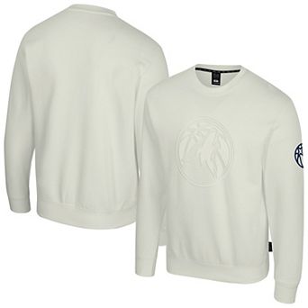 Unisex Stadium Essentials Cream Minnesota Timberwolves Debossed Monochrome Logo Sweatshirt