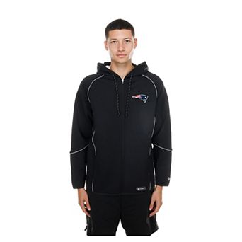 Men's New Era Black New England Patriots Combine Authentic Raglan Full-Zip Hoodie