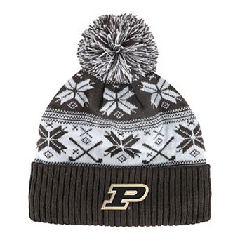Unisex Ahead Charcoal Purdue Boilermakers Cuffed Knit Hat with Pom