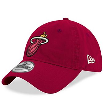 Men's New Era Red Miami Heat Team 9TWENTY Adjustable Hat