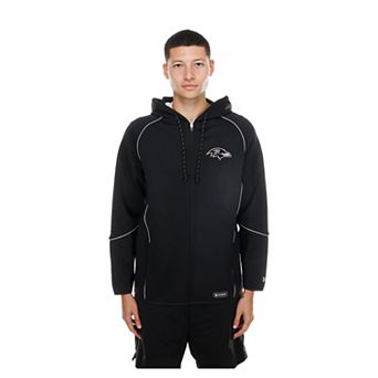 Men's New Era Black Baltimore Ravens Combine Authentic Raglan Full-Zip Hoodie