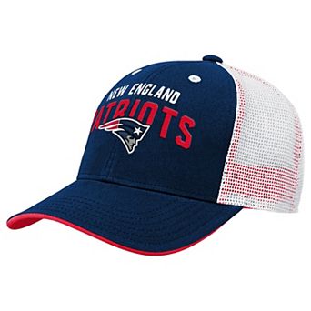 Preschool Navy/White New England Patriots Core Lockup Trucker Adjustable Hat