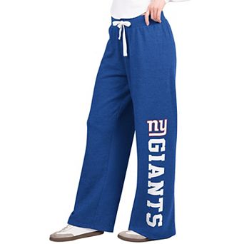 Women's Starter Royal New York Giants Field Wide Leg Sweatpants