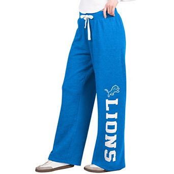 Women's Starter Royal Detroit Lions Field Wide Leg Sweatpants