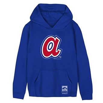 Toddler Mitchell & Ness Royal Atlanta Braves Retro Logo Hoodie