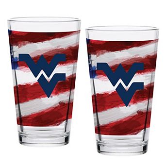 West Virginia Mountaineers Two-Pack 16oz. Americana Pint Glass Set
