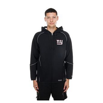 Men's New Era Black New York Giants Combine Authentic Raglan Full-Zip Hoodie