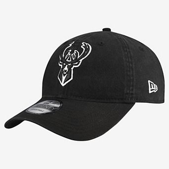 Men's New Era Black Milwaukee Bucks 9TWENTY Adjustable Hat