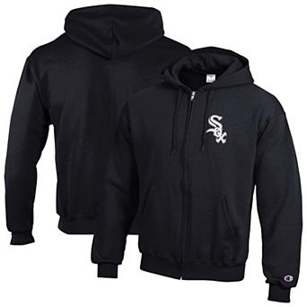 Men's Champion Black Chicago White Sox Powerblend Full-Zip Hoodie