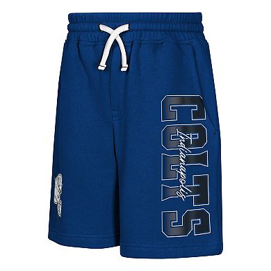 Youth Outerstuff Royal Indianapolis Colts Audible Fleece Shorts