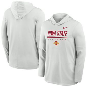 Men's Nike Gray Iowa State Cyclones 2026 Sideline Dri-FIT Lightweight Hooded Top