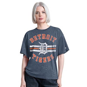 Women's Starter Navy Detroit Tigers Jump Shot Boyfriend Tri-Blend T-Shirt