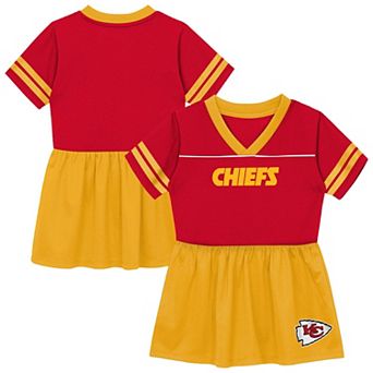 Toddler Outerstuff Red Kansas City Chiefs Stadium Lights V-Neck Fashion Football Jersey Dress