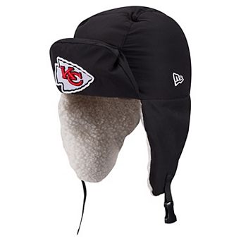 Men's New Era x Alpha Industries Black Kansas City Chiefs Puffer Quilted Trapper Hat