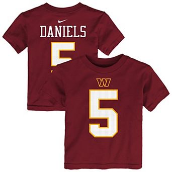 Toddler Nike Jayden Daniels Burgundy Washington Commanders Name & Number T-Shirt