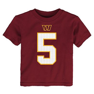 Toddler Nike Jayden Daniels Burgundy Washington Commanders Name & Number T-Shirt