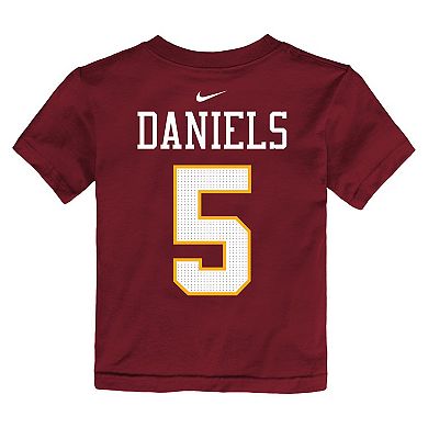 Toddler Nike Jayden Daniels Burgundy Washington Commanders Name & Number T-Shirt
